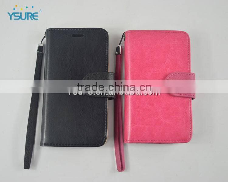 2014 Leather Flip Case For LG p760 Optimus L9 Crazy Horse Pattern