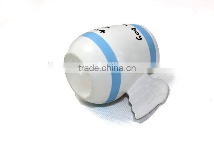 Promotional cute ceramic angel wing mug