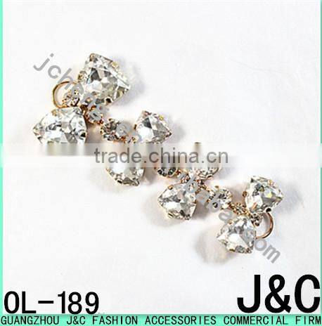 blue color resin stone shoe ornament/ shoe accessory/ shoe trim