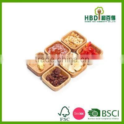 Hot new products for 2016 6pcs wood sauce bowl-mini bowl-small bowl wholesale