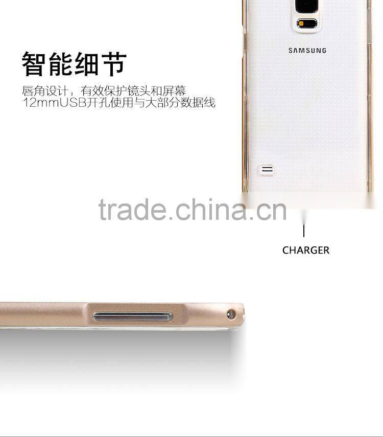 Soft tpu armor cover for samsung galaxy s5 transparent tpu pc frame case cover