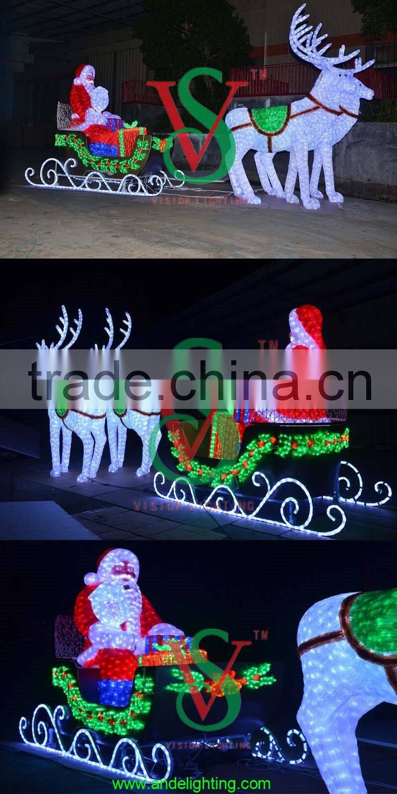 Large christmas reindeer decorative light for shopping mall decoration