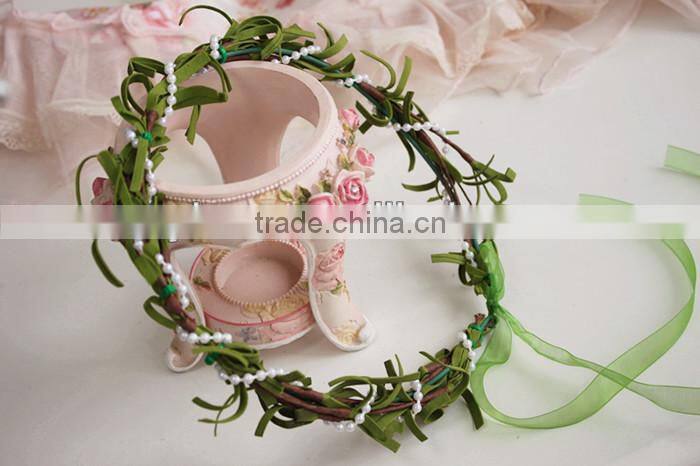 Fabulous hand-made girls flower head garlands for Wedding Prom Party And Christmas Decoration