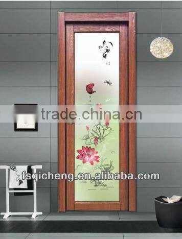 Double-layer Acid Etched Glass Flat Door