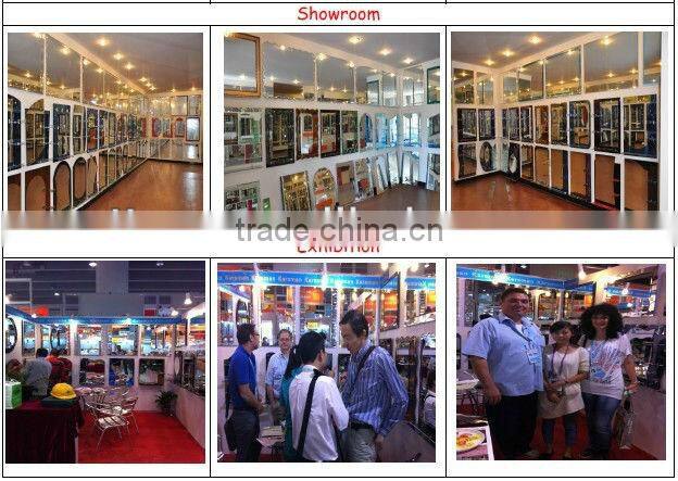 2016 4mm+4mm fashional frameless double layer wall mounted mirror/silver mirror/shelf light promotion mirror