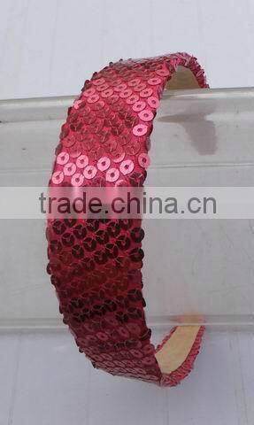 beautiful sequin fabric covered hairband