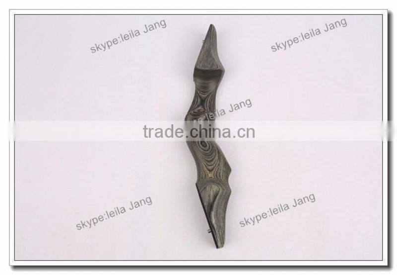 Black Archery Hunting Recurve Bow with wooden Riser for wholesale