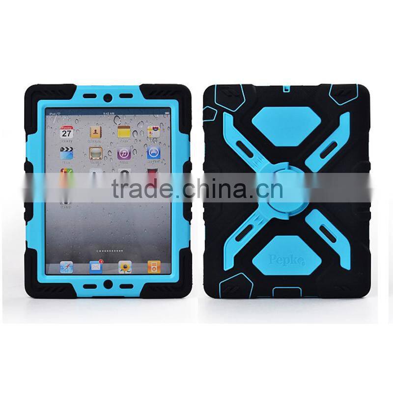 Defender case for ipad mini, tough armor case for ipad 2/3/4, hybrid comboo stand case for ipad air