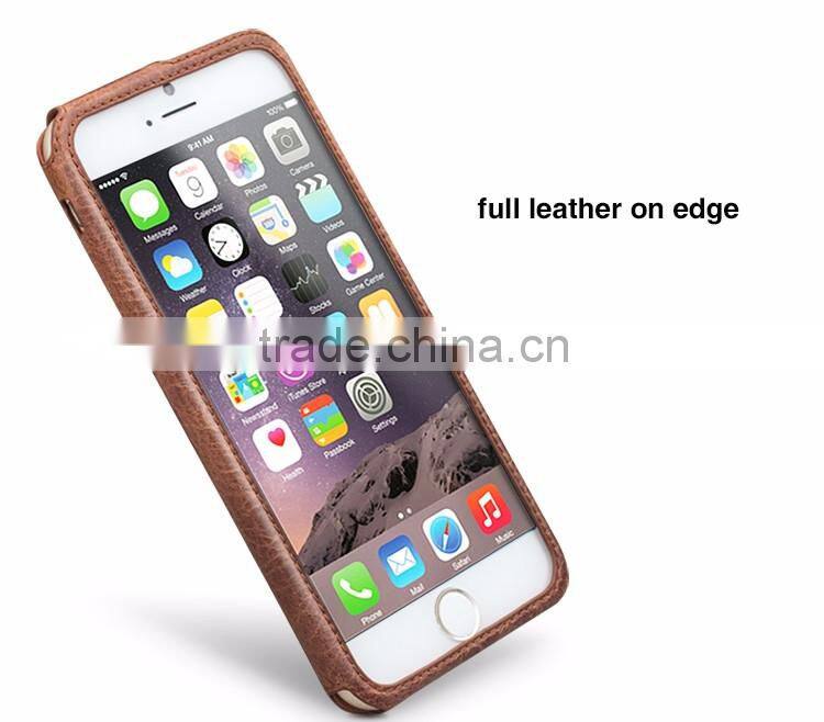 QIALINO Dropshipping Q Card Case, Full Grain Genuine For iPhone 6s Plus Leather Case
