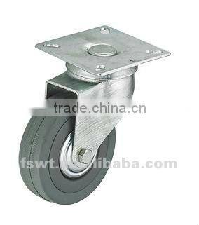 Industrial Gray PVC Stem Brake Caster
