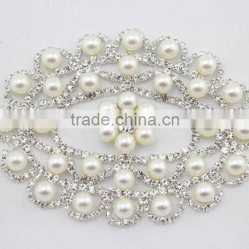 Wholesale iron on rhinestone pearl appliques