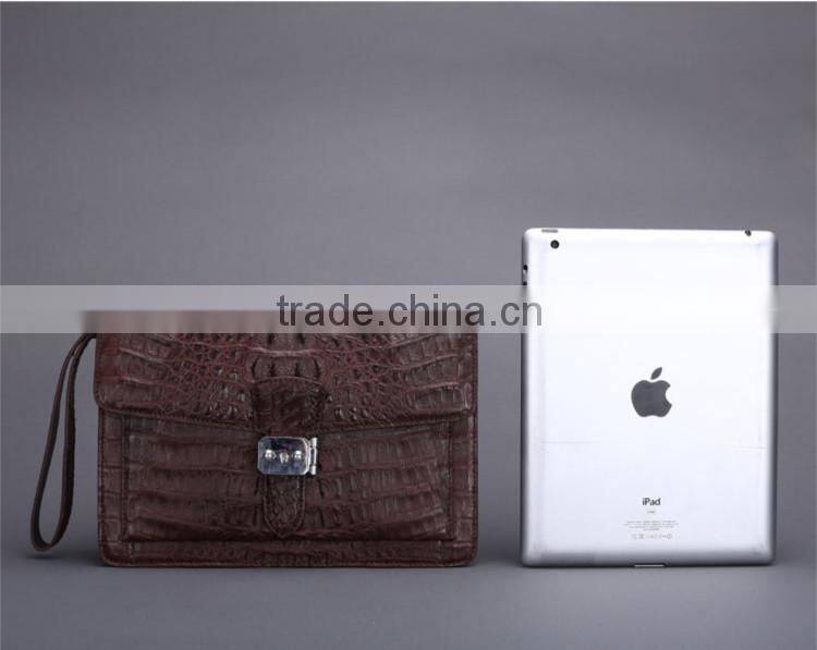 Luxury Leather Office Bags for Men Genuine Crocodile Skin Bag Stylish Clutch Bags Men Handmade