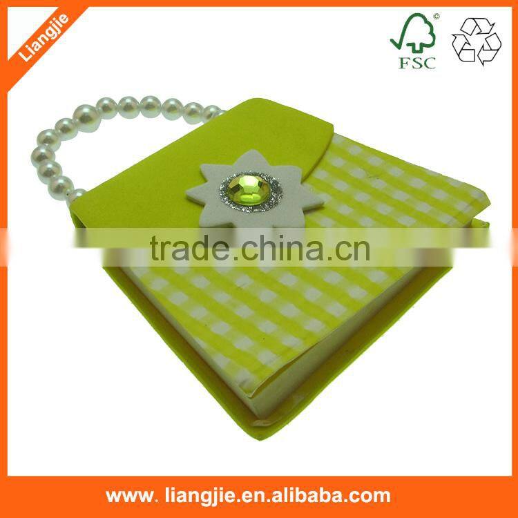 Hot sell novelty notepads, Bag shaped die cut notepad for kids