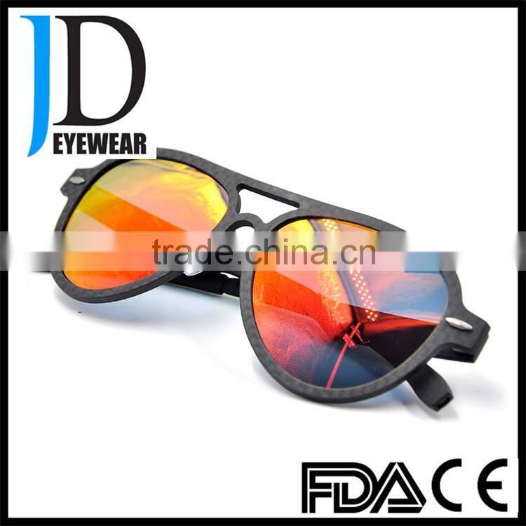 UK designer silver mirrored TAC lenses pilot carbon fiber sunglasses