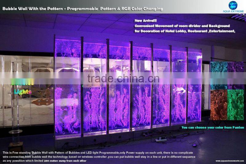 Digital Control LED water bubble wall , Computer Programe Dancing LED Bubble