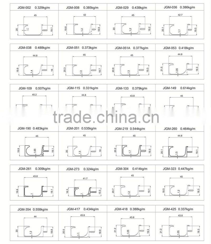 Kitchen g handle aluminum profile
