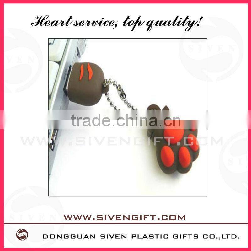 promotion gift soft pvc usb holder for 2gb