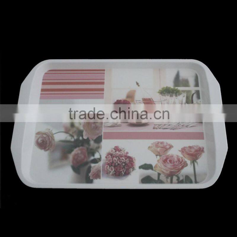 2015 hot selling manufacter wholeasle OEM plastic Melamine gift tray with SGS LFGB