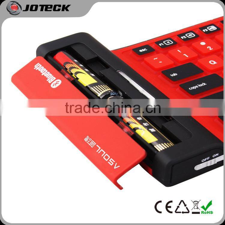 86 keys silicone rubber bluetooth keyboard for ipad and android---JK86