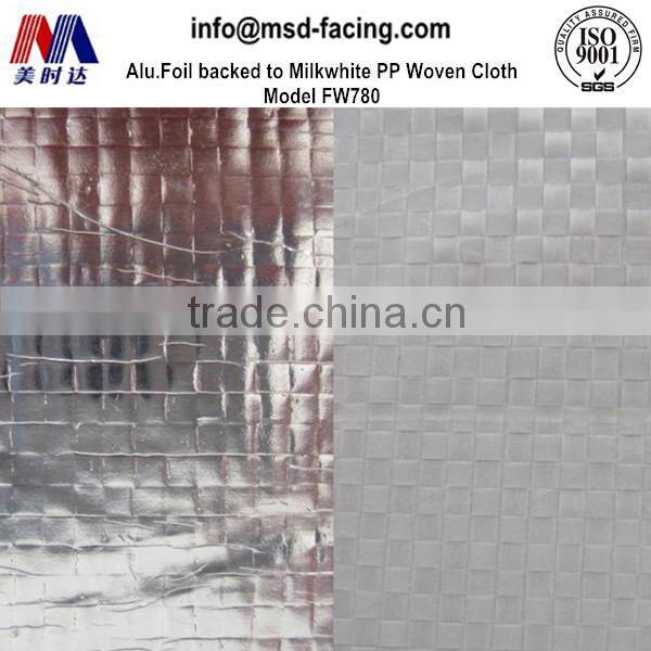 Hot sales single side aluminum foil insulation material with woven cloth radiant