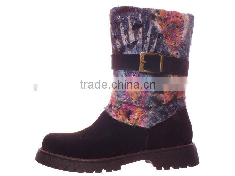 Cheap boots for girls with strap and buckle decoration in guangzhou