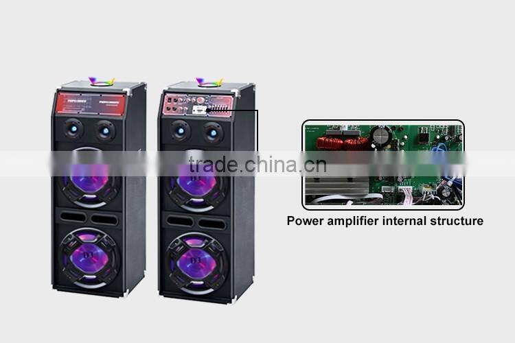 2016 Active DJ Bass Speaker Double 10' inch Active Sound System With Laser Light PA Speaker
