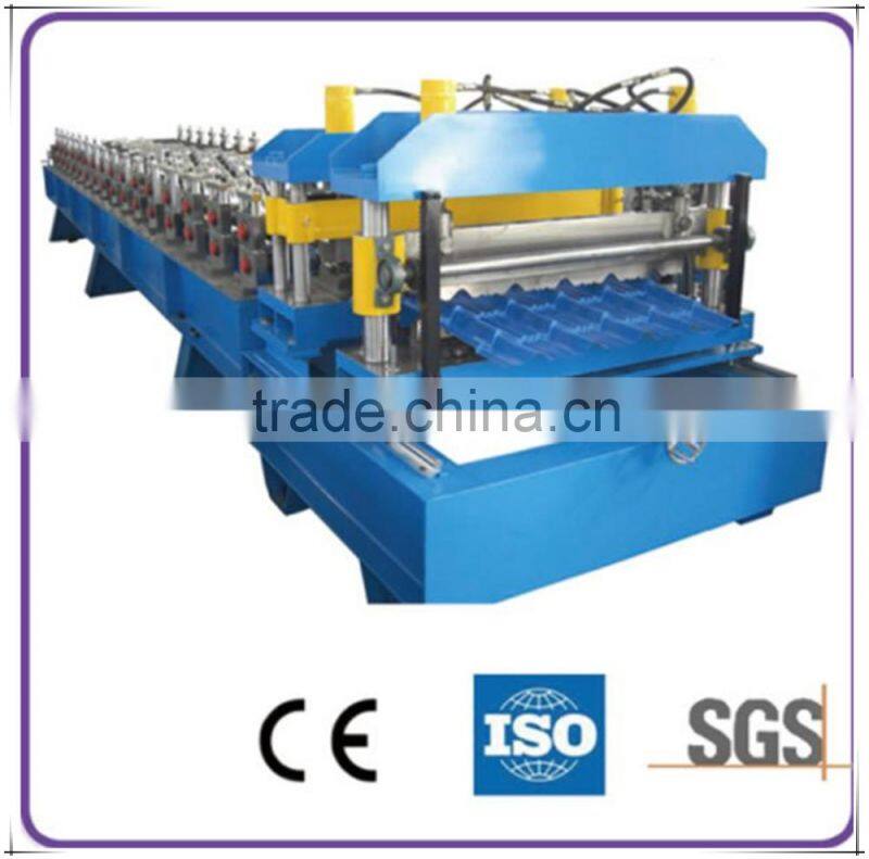 Classic Galvanized Aluminum Colored Glaze Stee tile Roll Forming Machine