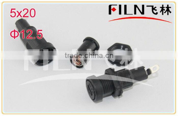 R3-11 black in-line fuse holder 5*20 12.5mm install hole