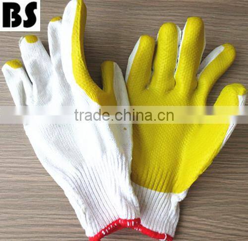 rubber gloves green blue red rubber coated gloves for contruction