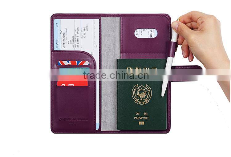 Passport holder with botton and zipper