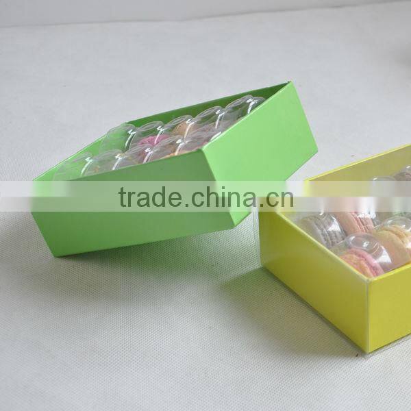 10pc packs Yellow Paper Made Customized macaron box wholesale