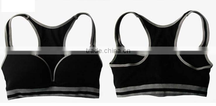 New Women Racerback Sports Bra Yoga Fitness Padded Stretch Seamless Gym Tank Top Bra M/L