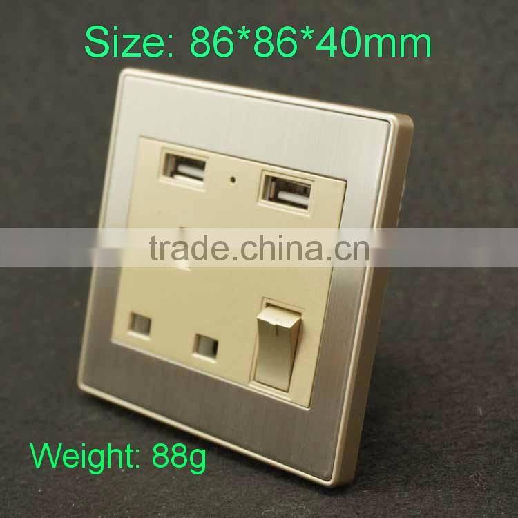 Wholesale plug extension socket usb wall outlet socket with surge protector