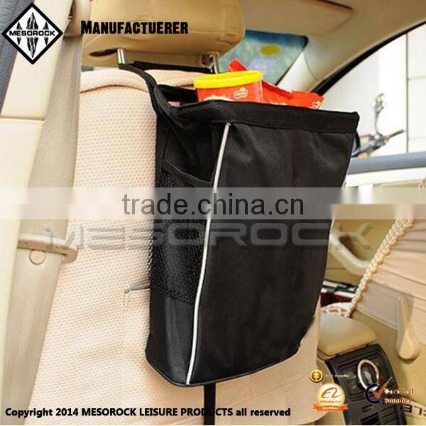 Wholesale oxford fabric vehicle back seat organizer waterproof car trash bag