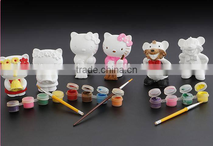 Non-toxic Gypsum graffiti toy with paint set for children