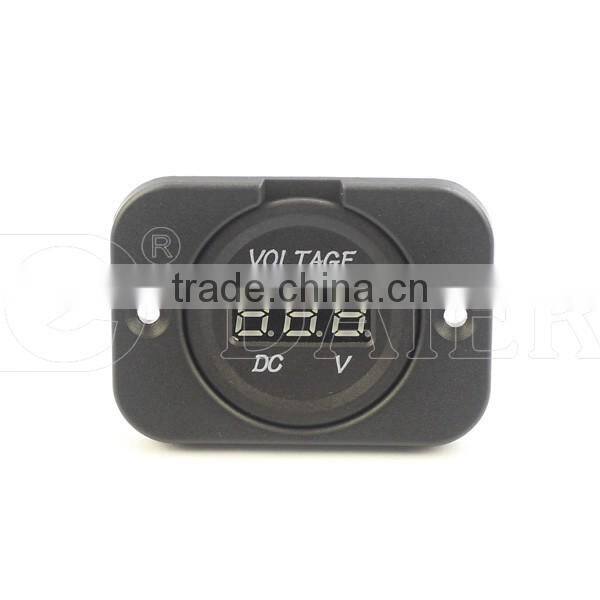 Car/Motorcycle 12V Power Digital Panel Voltmeter Socket