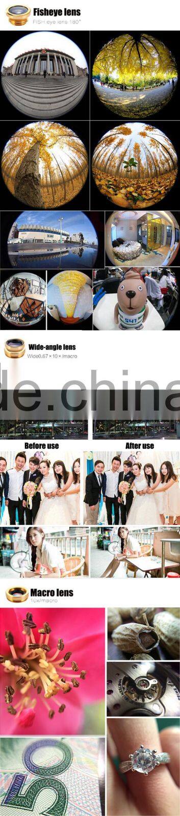 Wholesale Price High Quality 3 in 1 Camera Lens 180 Degree Fisheye Lens for All Smart Phone