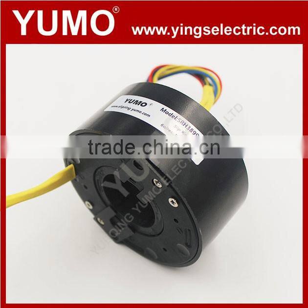 Electric slip ring ethernet type high current SRH3899-6P 38.1mm 500mm 6 circuits slip ring