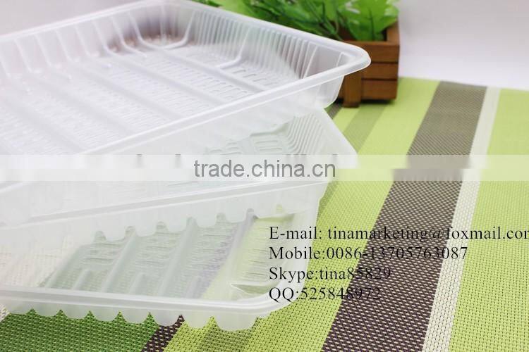 Eco-friendly Plastic disposable Food Carry Tray/ Supermarket Food Display Tray