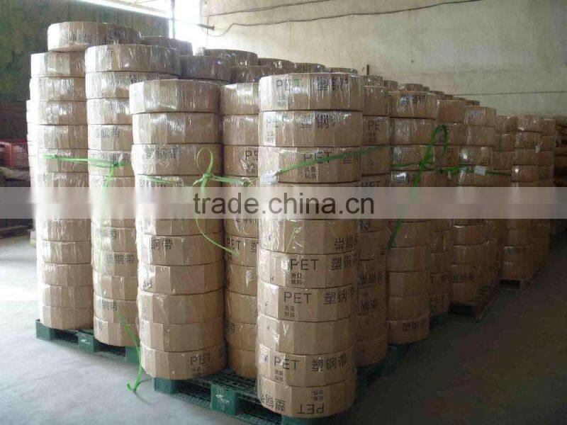 Green color 16mm PET packing belt for carton strapping