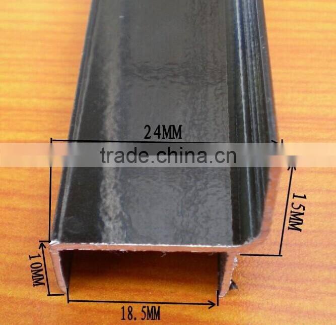 Anodized black extruded u channel aluminium profile for bathroom partition