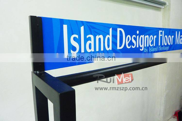 high quality floor standing metal carpet display rack