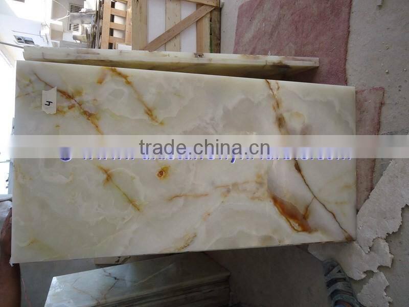 commercial countertop high quality WHITE ONYX TABLE TOPS COLLECTION