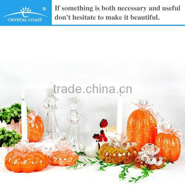 glass decoration glass craft pumpkin halloween decoration