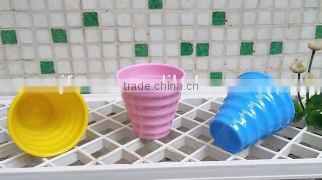 Home decor colorful plastic small decorative flower pots
