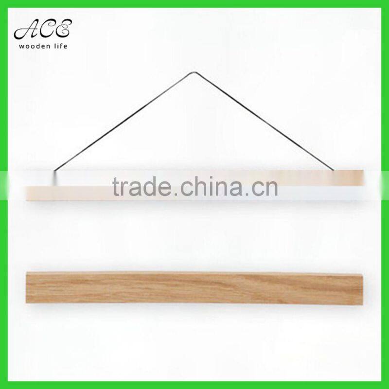 Wooden poster hanger