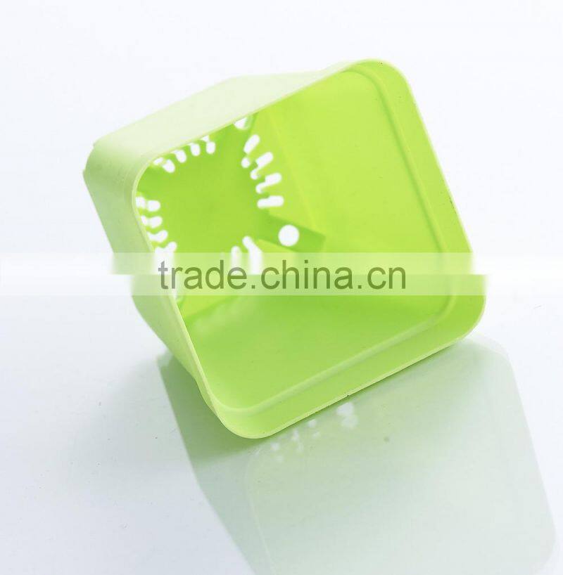 Plastic Colorful Small Square Flower Pots Without Pallet -3 inch