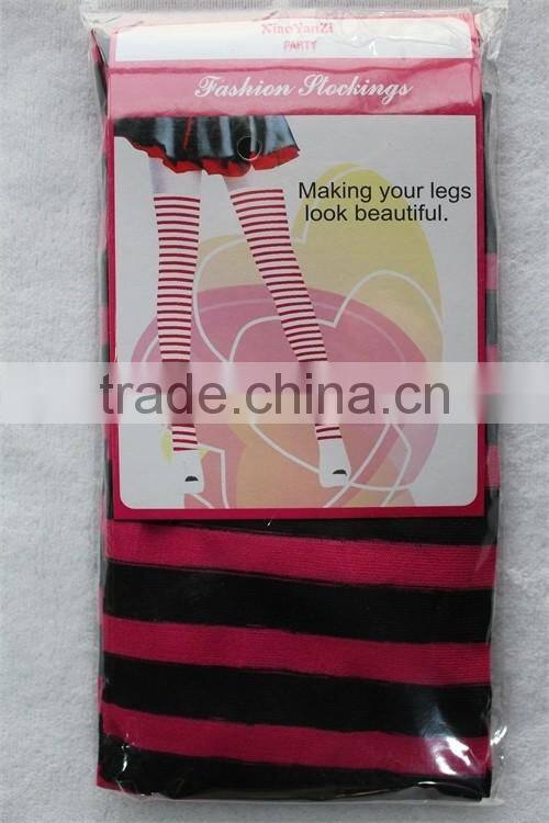 party girl striped stocking fashion tube stocking