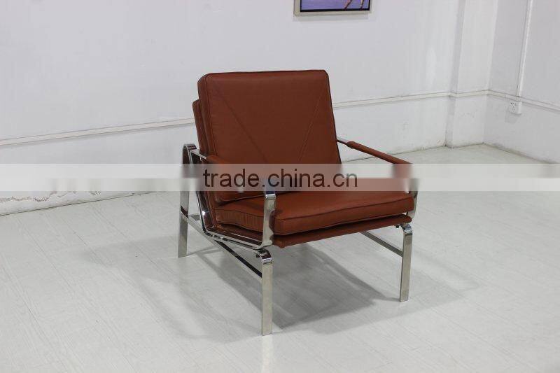 stainless steel with arms leisure chair BY2915 armchair for living room