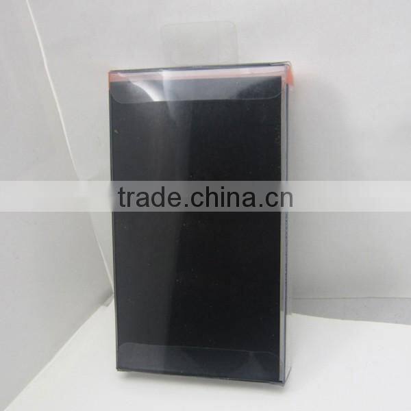 Customized black paper cell phone packaging box wholesale, pvc packaging box
